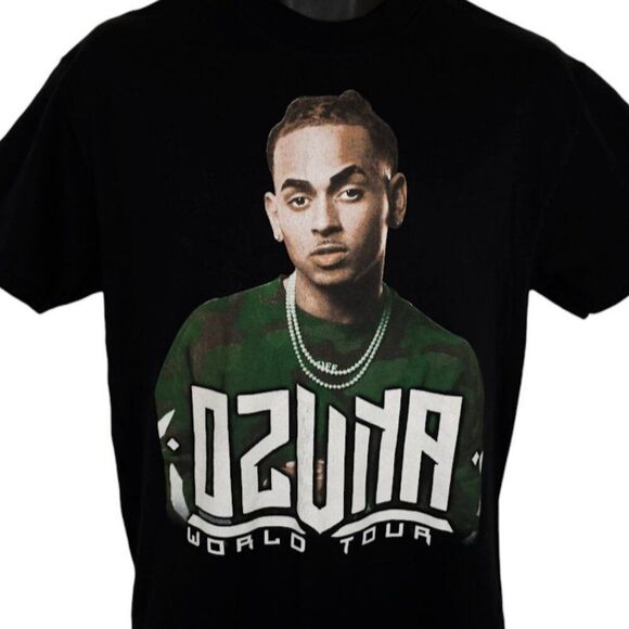 Ozuna T Shirt Mens Size Medium Black 2018 World Tour Puerto Rican Singer Rapper - Picture 1 of 9